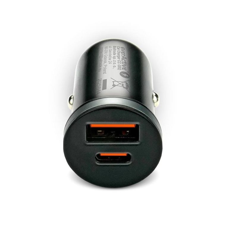 Everactive, ładowarka samochodowa, USB, USB-C, 35W, czarna