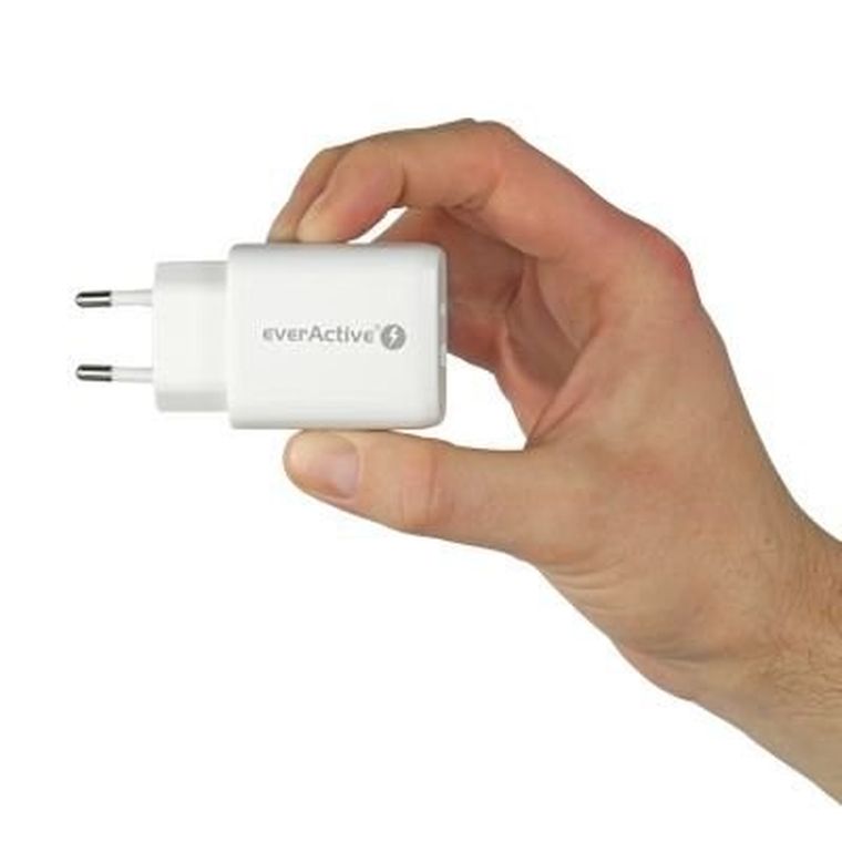 Everactive Ładowarka Sieciowa Z Gniazdem USB Qc3.0 Oraz USB-c Pd Pps 25w Sc-370q
