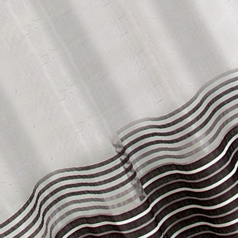 Evi, zasłona gotowa, zdobiona w górnej i dolnej części atłasowymi pasami, 140-250 cm