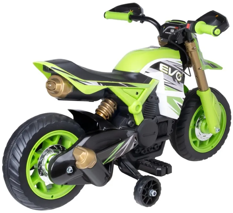 EVO, motor, pojazd na akumulator, zielony