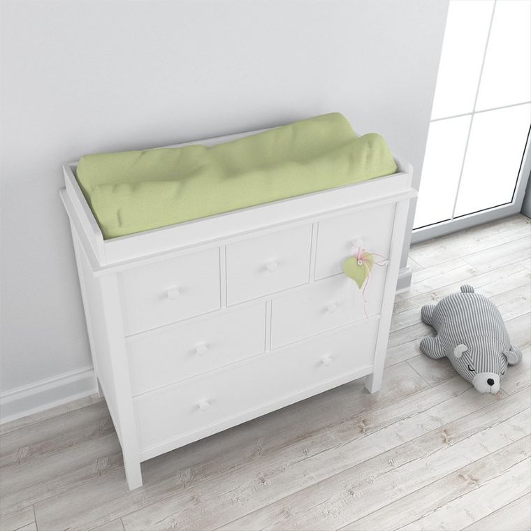 Ewa Klucze Eevi, pokrowiec na przewijak, frotte, zielony, 70-50 cm