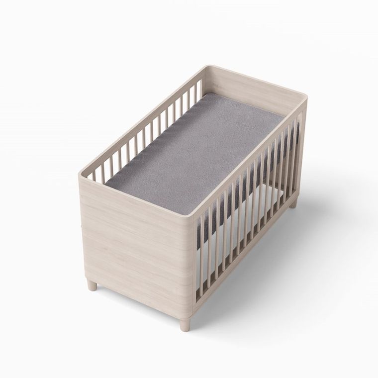 Ewa Klucze Eevi, prześcieradło frotte, ciemno szare, 120-60 cm