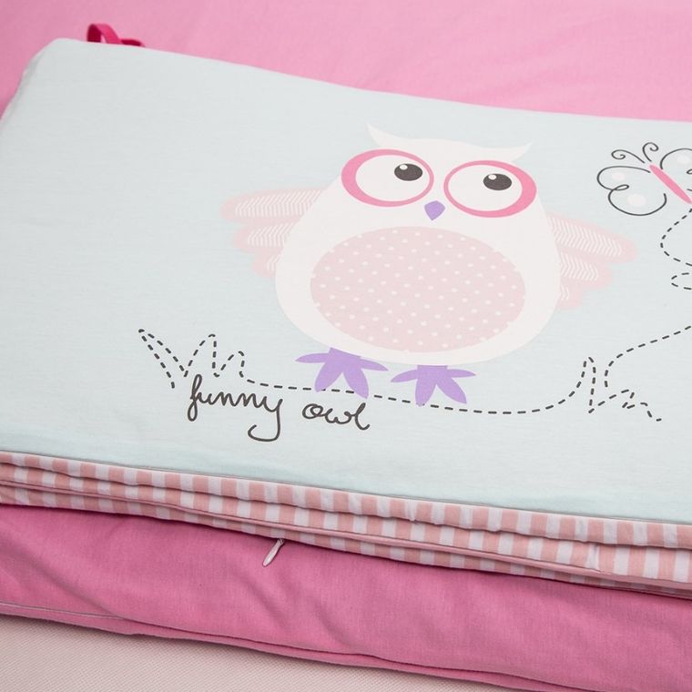 Ewa Klucze Eevi, Zwierzaki, Sowa, 3-częściowy komplet pościeli, 100-135 cm