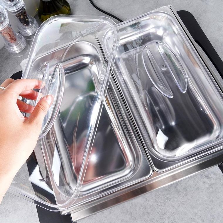 Excellent Electrics, podgrzewacz elektryczny do potraw, stalowy, 2 wkłady