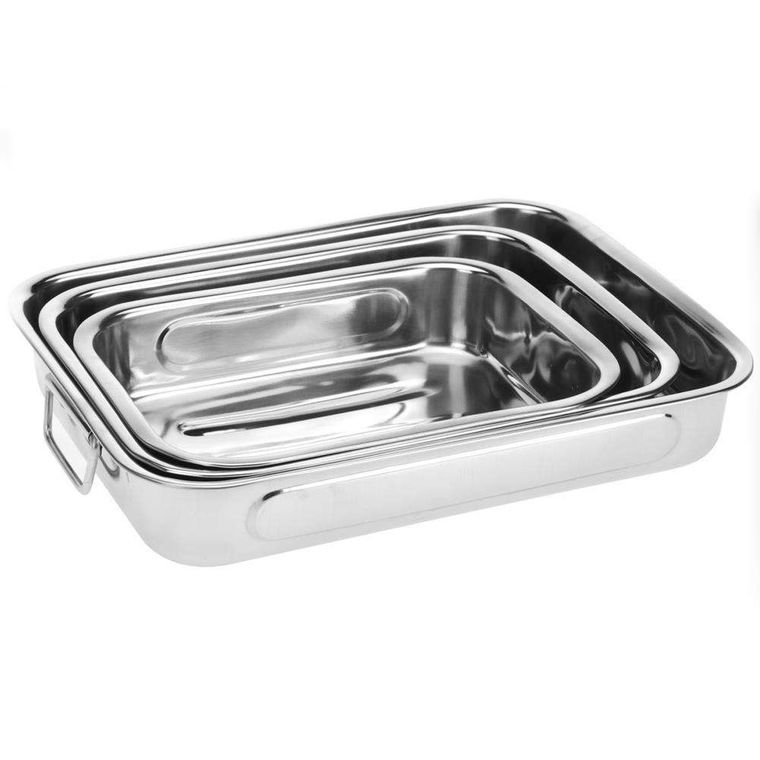Excellent Houseware, brytfanna stalowa, 3 szt.