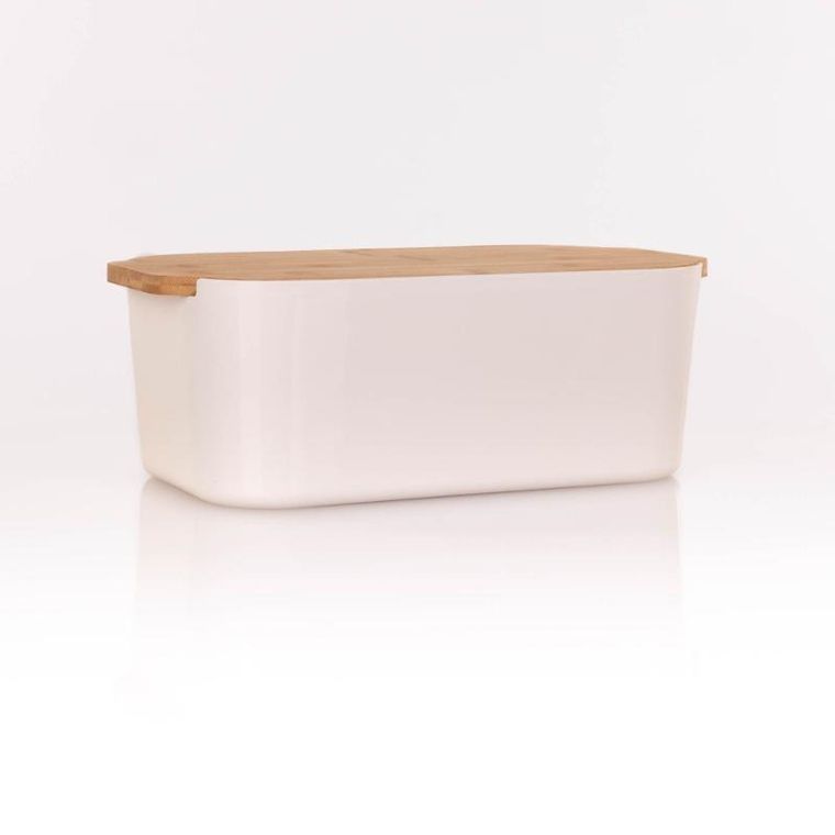 Excellent Houseware, chlebak z bambusową pokrywką, 33-18,5-12 cm