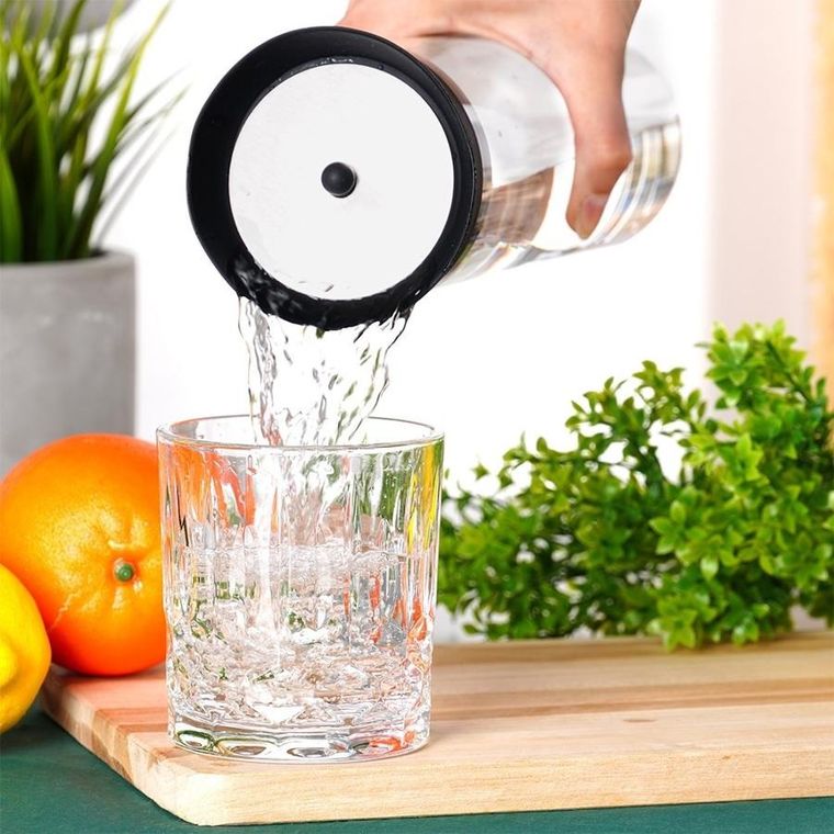 Excellent Houseware, karafka szklana z pokrywką, 1l