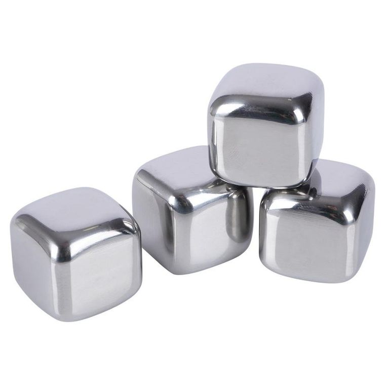 Excellent Houseware, kostki lodowe stalowe, wielorazowe, 4 szt.