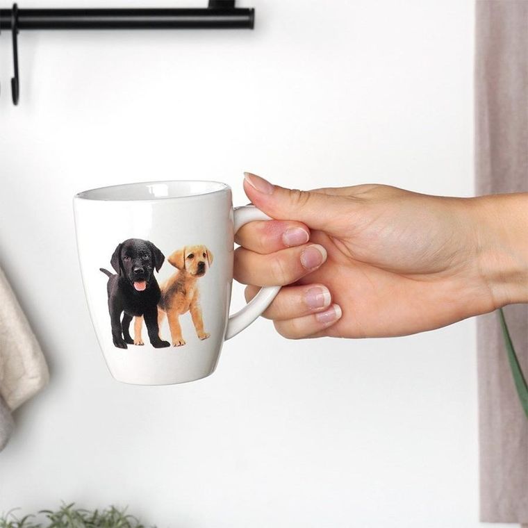 Excellent Houseware, kubki ceramiczne, 220 ml, 3 szt.