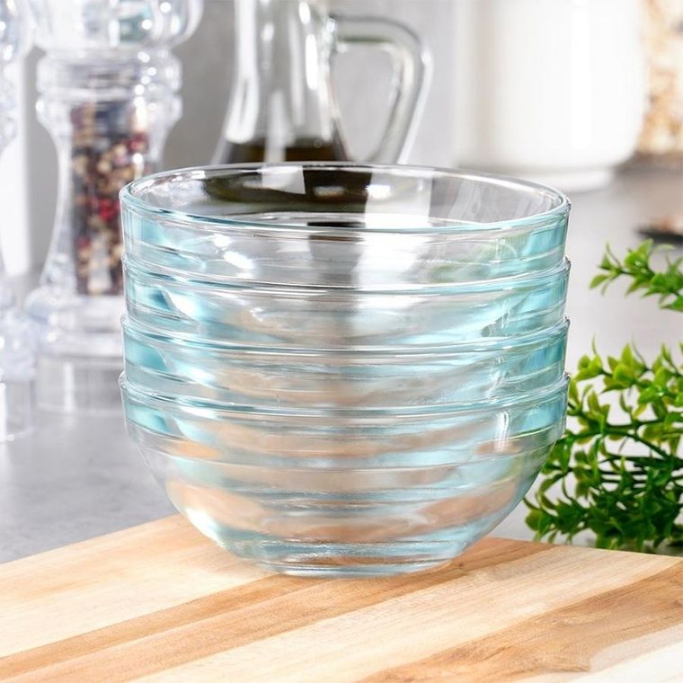 Excellent Houseware, miseczki szklane, 12 cm, 275 ml, 4 szt.