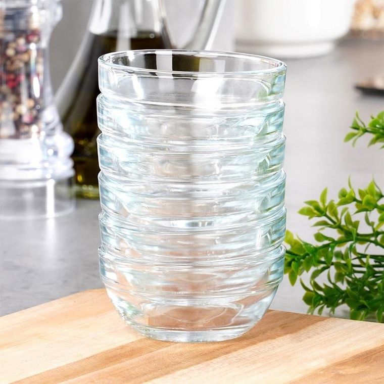 Excellent Houseware, miseczki szklane, 7,5 cm, 80 ml, 6 szt.
