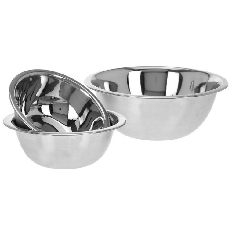 Excellent Houseware, miska stalowa, kuchenna, zestaw, 3 szt.