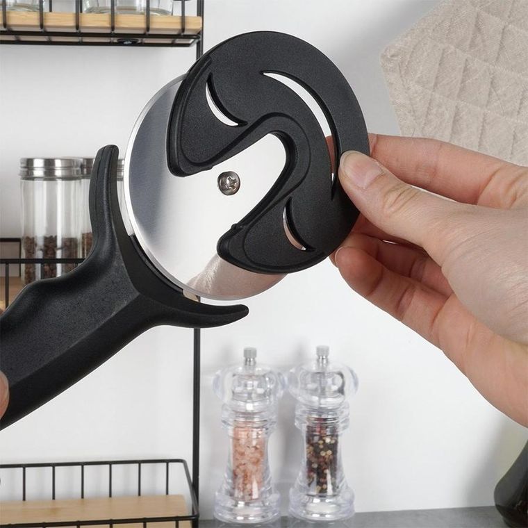 Excellent Houseware, nóż do pizzy, stalowy okrągły, 20 cm