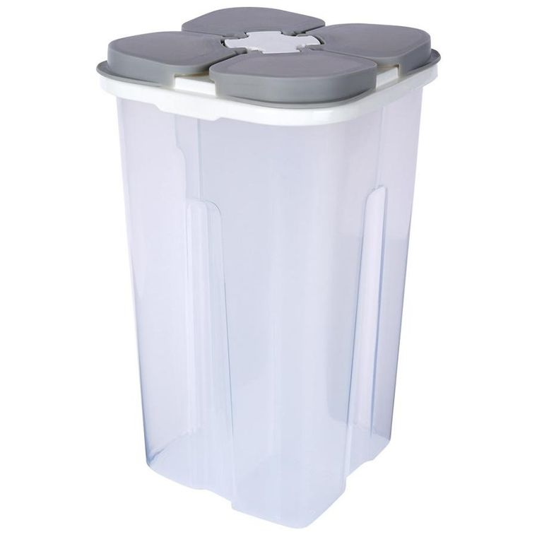 Excellent Houseware, pojemnik na produkty sypkie z dozownikiem dzielony, 2,4 l