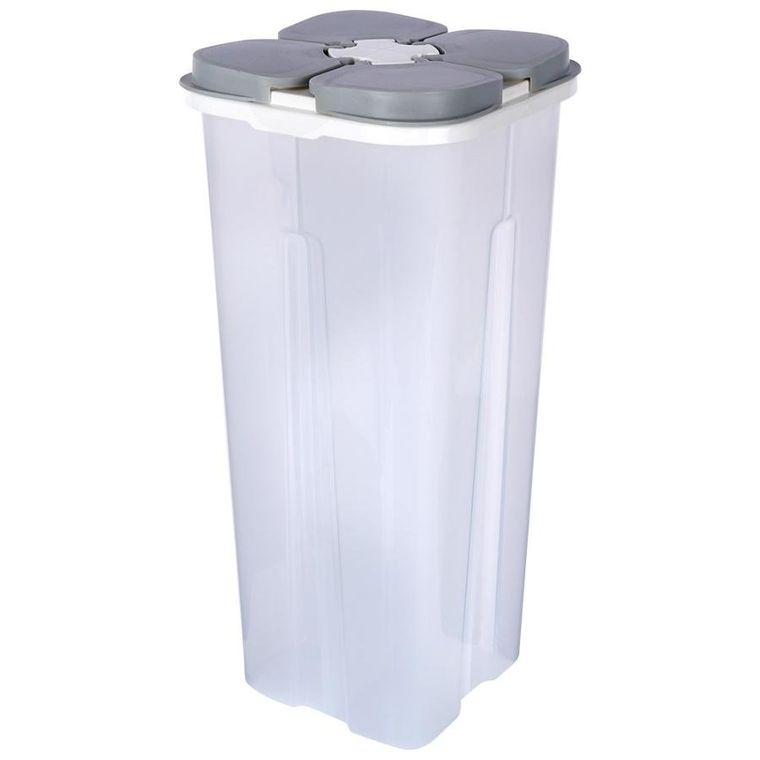 Excellent Houseware, pojemnik na produkty sypkie z dozownikiem dzielony, 3 l