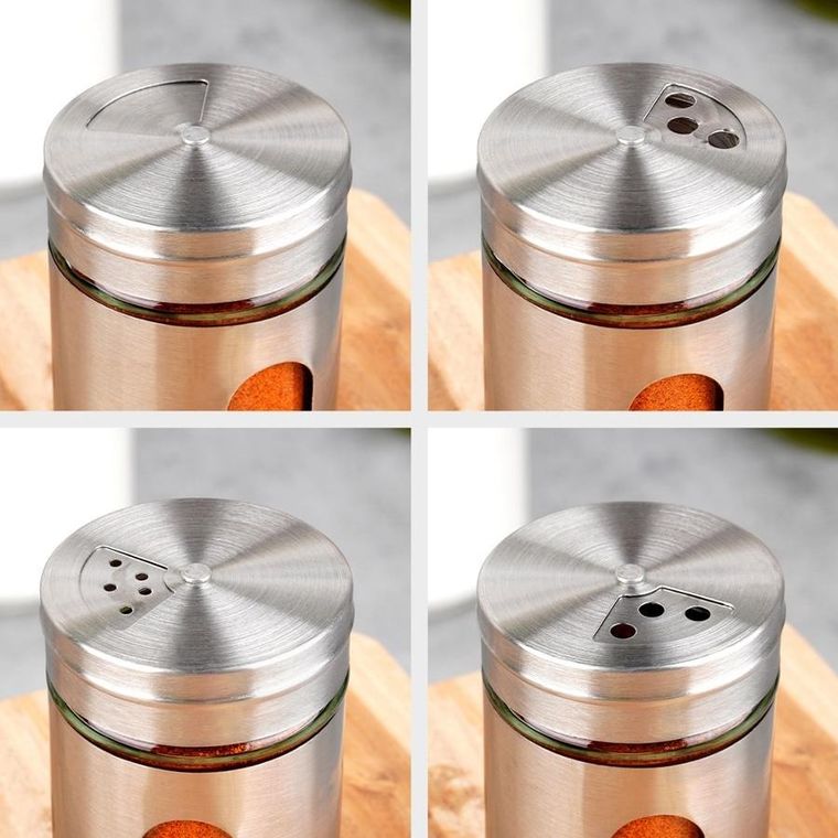 Excellent Houseware, pojemnik na przyprawy z sitkiem, szklany, 100 ml