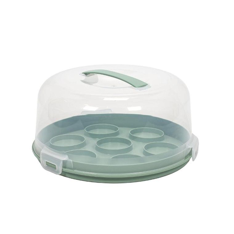 Excellent Houseware, przenośne pudełko na tort lub muffinki, średnica 25-14 cm