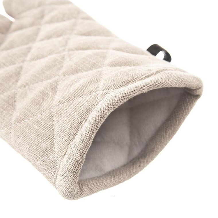 Excellent Houseware, rękawica kuchenna ochronna, bawełniana, beżowa 32-18 cm