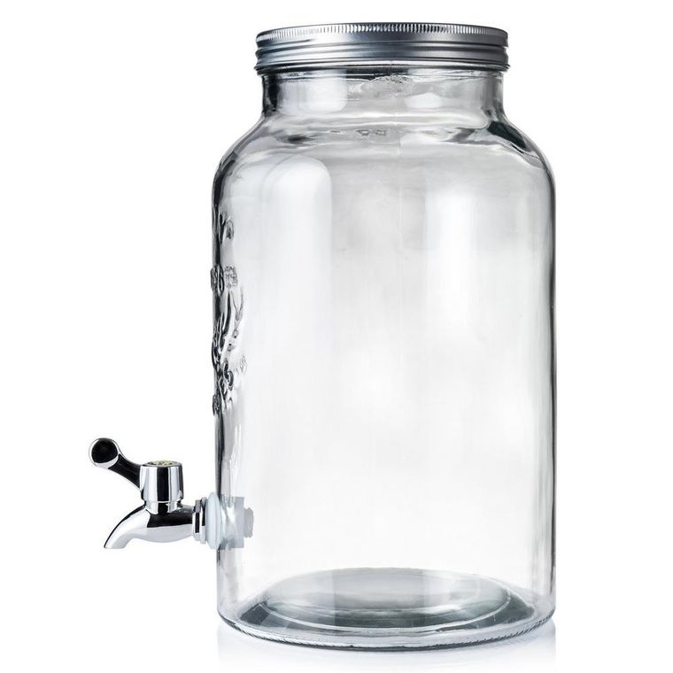 Excellent Houseware, słój, słoik z kranikiem do napojów, 5,5 l