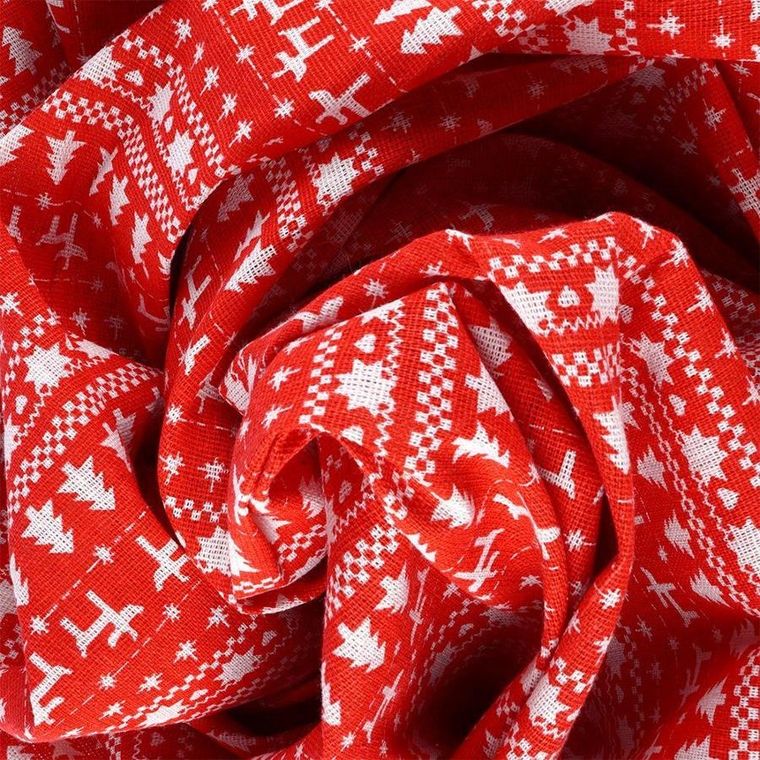 Excellent Houseware, świąteczny obrus na stół, prostokątny czerwony, 130-180 cm