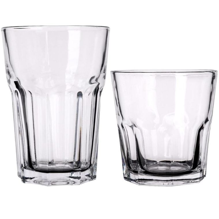 Excellent Houseware, szklanki, 230, 330 ml, 12 szt.