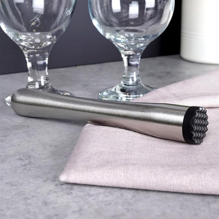 Excellent Houseware, tłuczek barmański, Muddler, stalowy, 17.5 cm