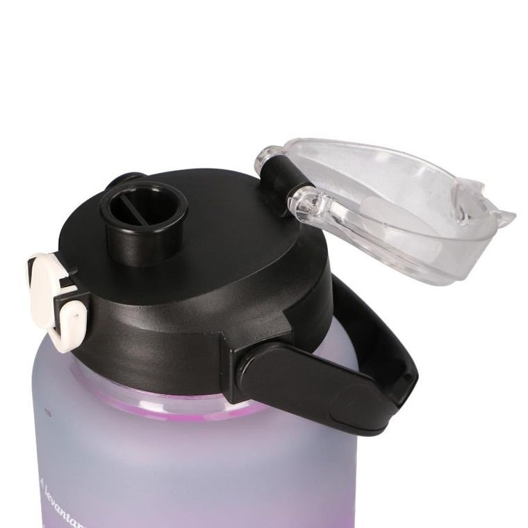 Extralink, bidon motywacyjny, zestaw 3w1, różowo-czarny, 2000 ml+900 ml+300 ml