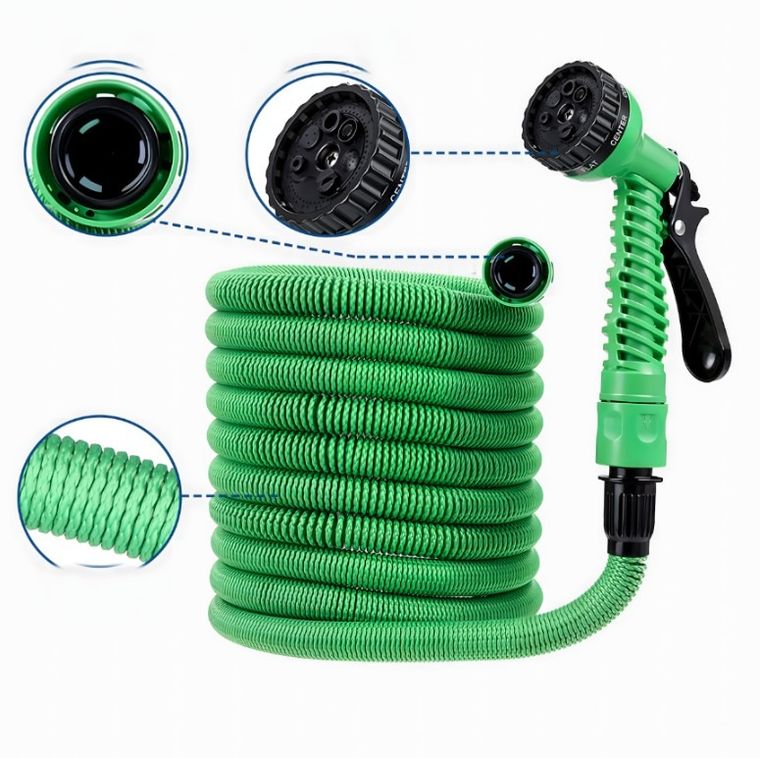 Extralink, Black Forest, wąż ogrodowy, elastyczny, pistolet, 1/2, 5-15m