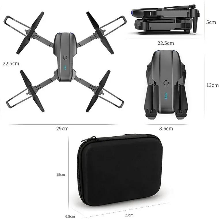 Extralink, E99 Pro, zestaw: dron + 3 baterie + pokrowiec, 1800mAh