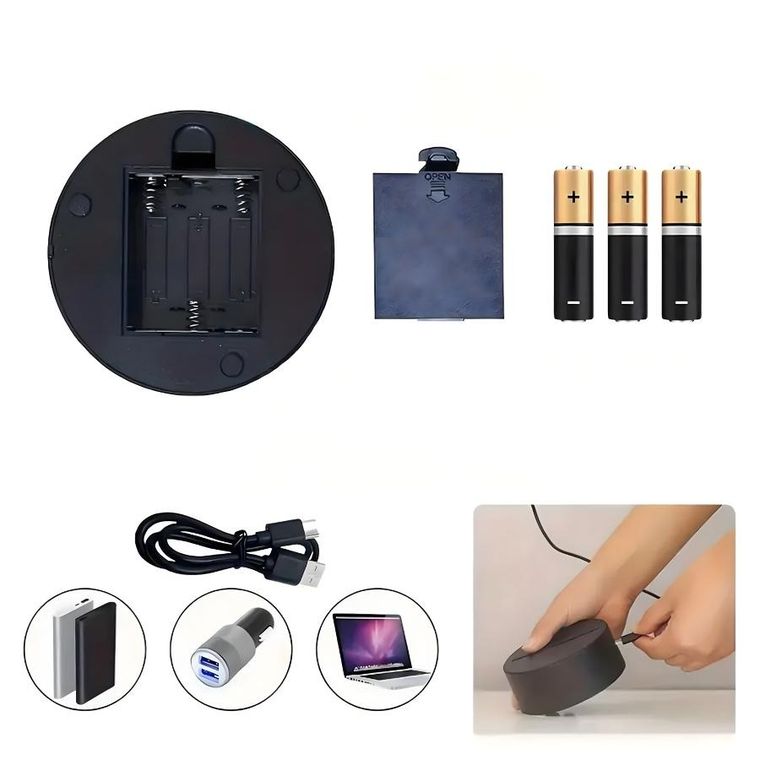 Extralink, Home, lampka nocna 3D, iluzja optyczna do sypialni, miś serce