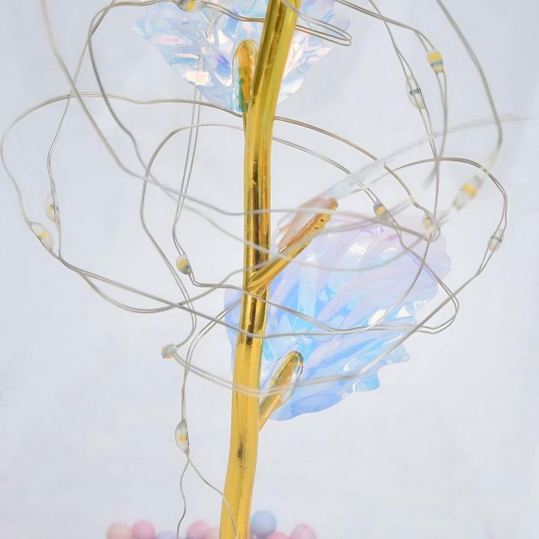 Extralink, Home, Wieczna róża w szkle, świecąca LED, zestaw prezentowy, biały