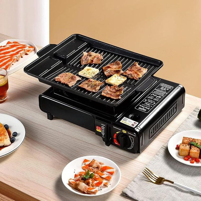 Extralink, kuchenka gazowa turystyczna, ceramiczna w walizce + adapter