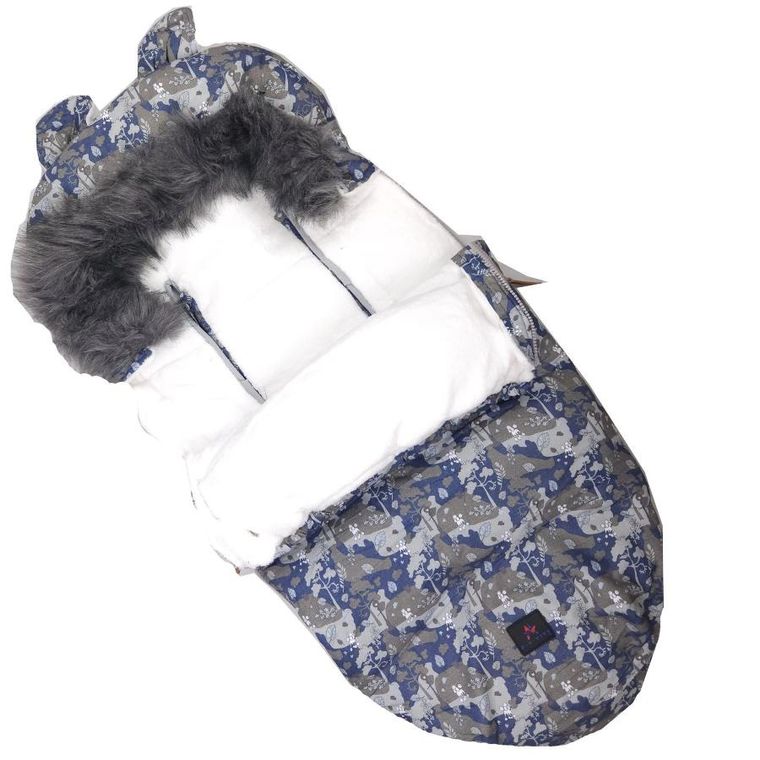 Extralink, ocieplany śpiworek do wózka, listki, moro, 100 cm