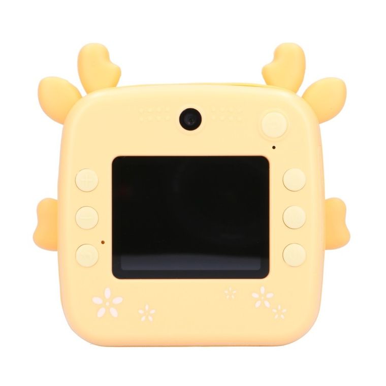 Extralink, zestaw: Jelonek, drukarka termiczna z aparatem, żółta + papier termiczny, 3 szt.