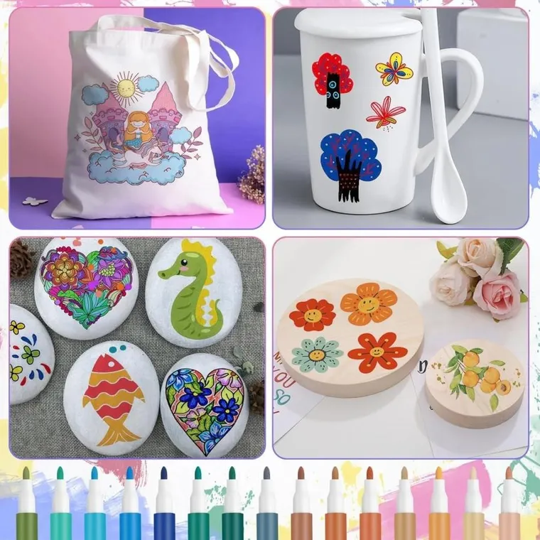 Extralink, zestaw markerów akrylowych, 48 kolorów