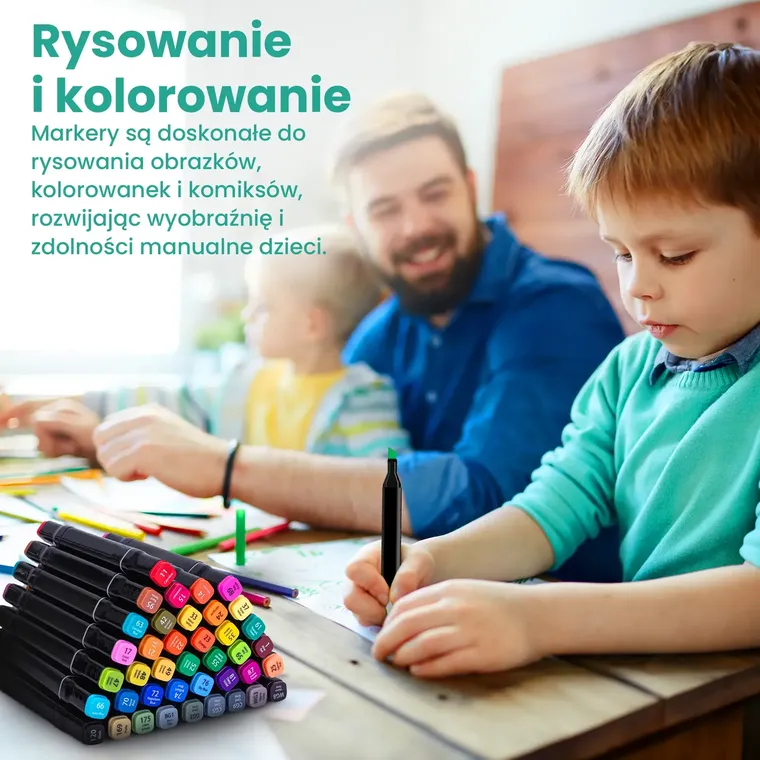 Extralink, zestaw markerów alkoholowych, 168 kolorów