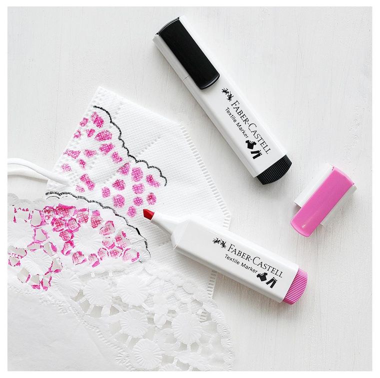 Faber-Castell, Baby-Shower, markery do tkanin, 5 szt.