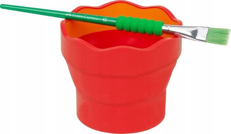 Faber-Castell, Click & Go, składany kubek na wodę, różowy