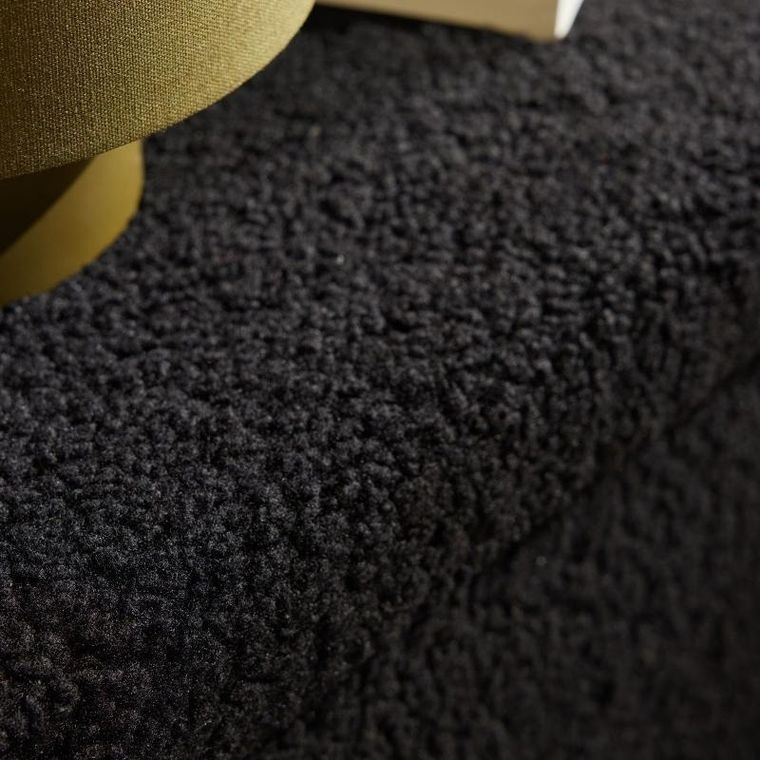 Factory, Matcha, składana ławka z tkaniny bouclé, 76-38 cm