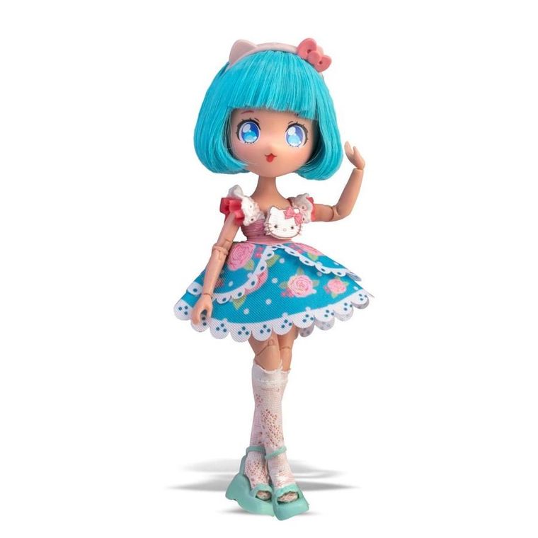Famosa, Hello Kitty, lalka modowa, niebieska, 19,5 cm