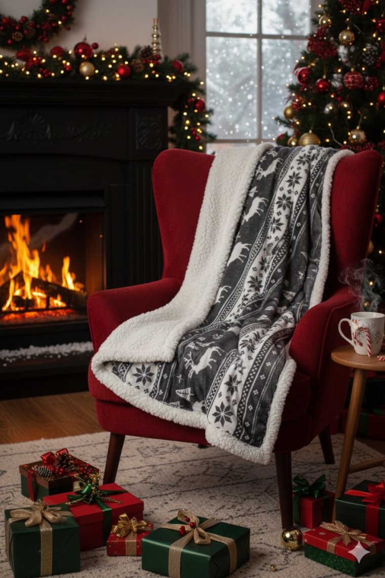 Faro, Saco, puszysty koc w worku prezentowym, popielaty, 127-152 cm