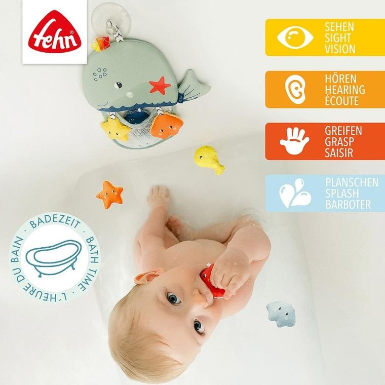 Fehn, Chlap i się baw, organizer z przyssawką na zabawki do kąpieli, wieloryb