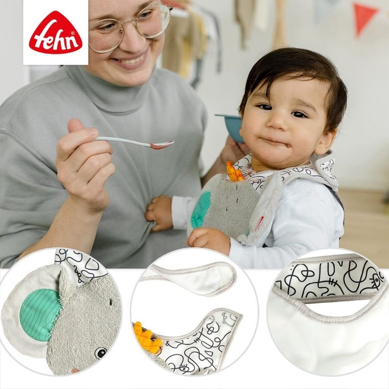 Fehn, DoBabyDoo, śliniak na rzep, słoń