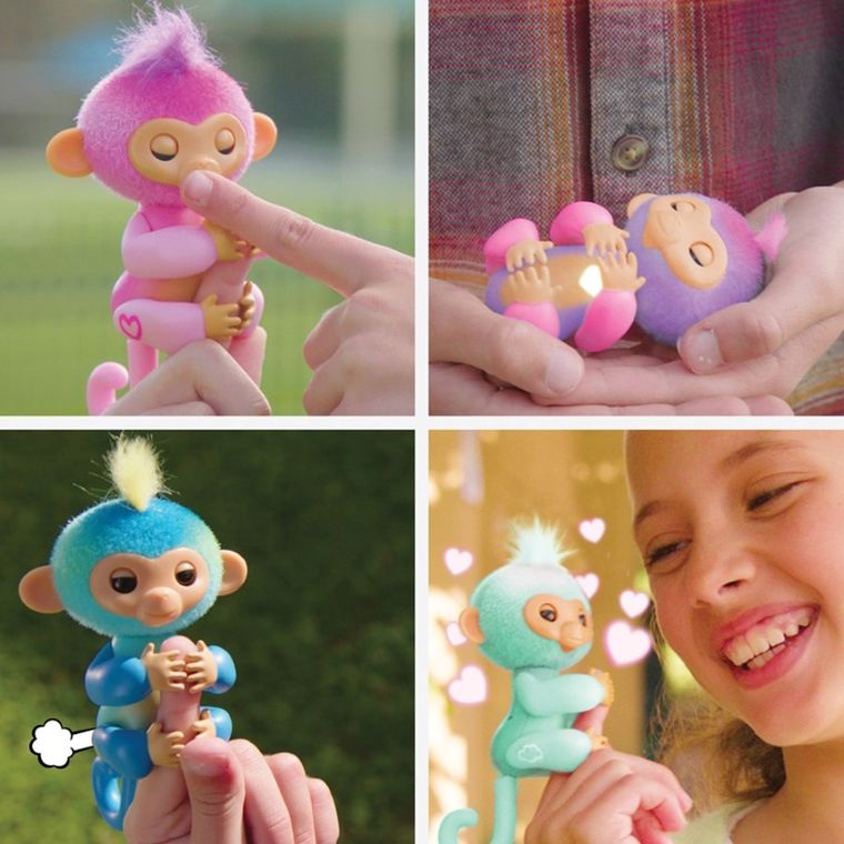 Fingerlings, Basic Monkey, Charli, małpka interaktywna, fioletowa
