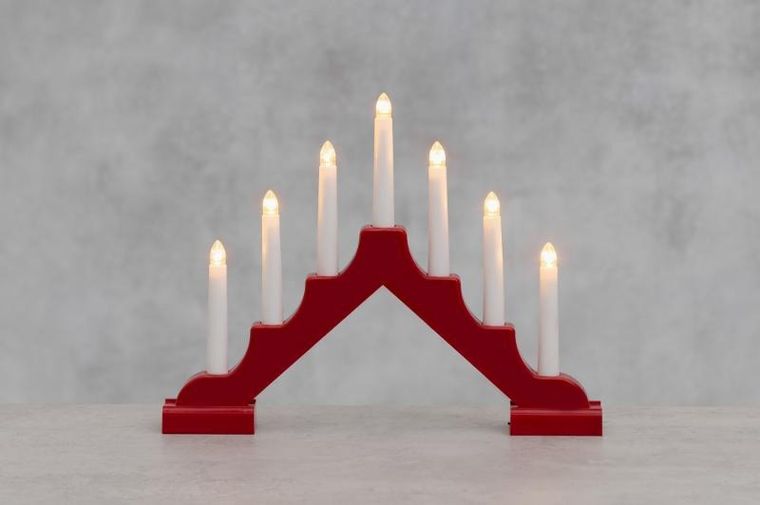 Finnlumor, świecznik adwentowy LED, 7 lampek, 29 cm