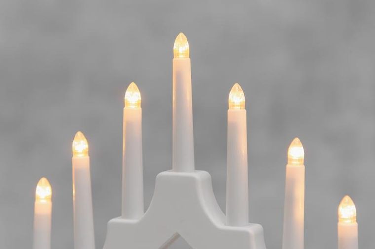 Finnlumor, świecznik adwentowy LED, 7 lampek, 29 cm