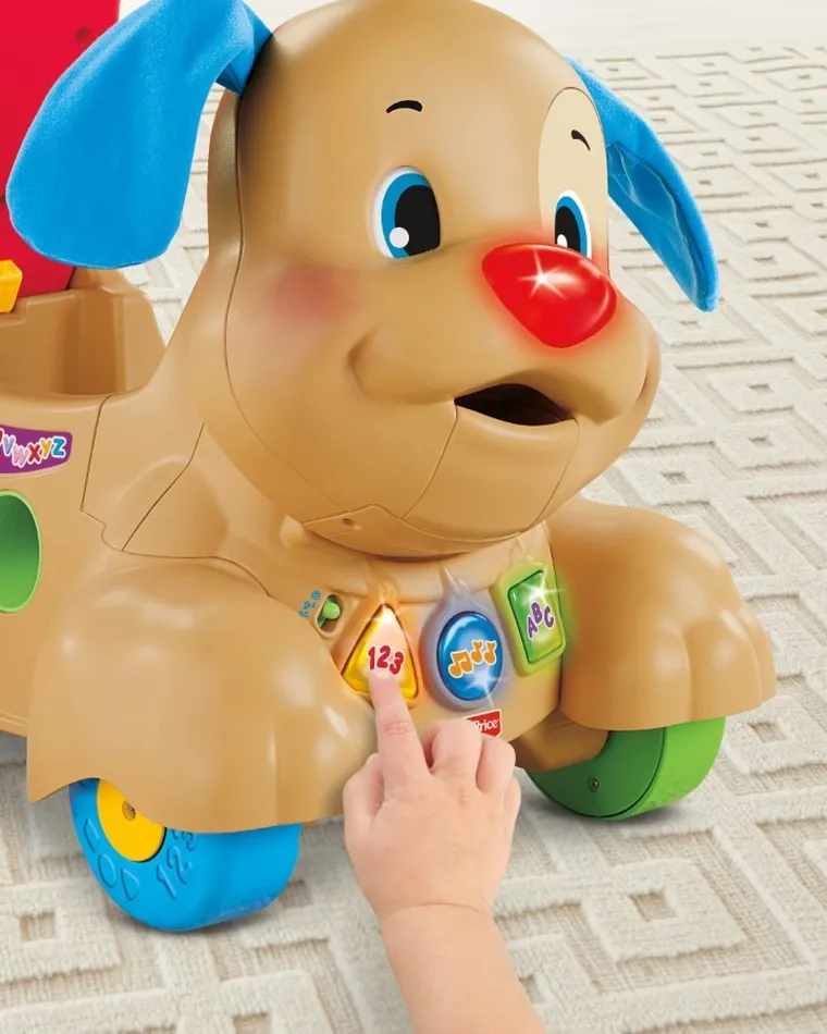Fisher-Price, chodzik-jeździk Szczeniaczka Uczniaczka, zabawka edukacyjna