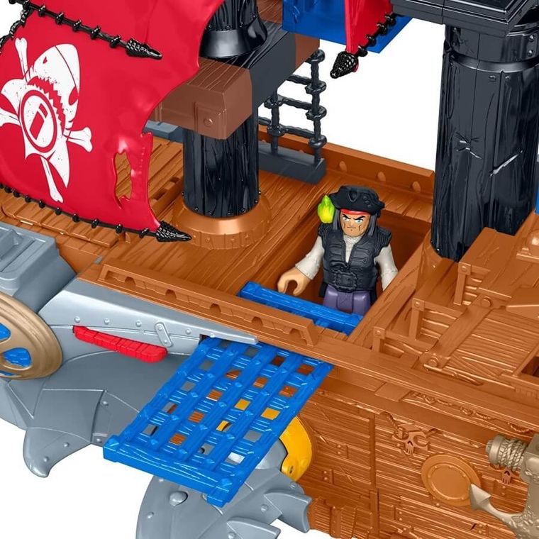 Fisher-Price, Imaginext, Rekin, Statek piracki, zestaw z figurkami
