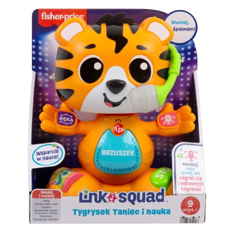 Fisher-Price, Link Squad, Tygrysek Taniec i nauka, zabawka edukacyjna