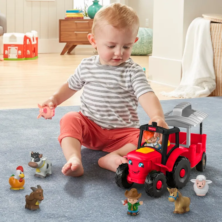Fisher-Price, Little People, Traktor Opieka nad zwierzątkami, zestaw do zabawy